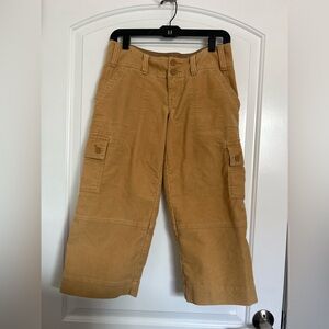 Abercrombie & Fitch 90s Vintage Corduroy Wide Leg Cropped Capri Pants Size 0
